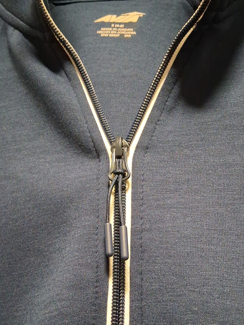 Avia Blue Cove Double Knit Jacket with White Trim - Picture 3 of 15